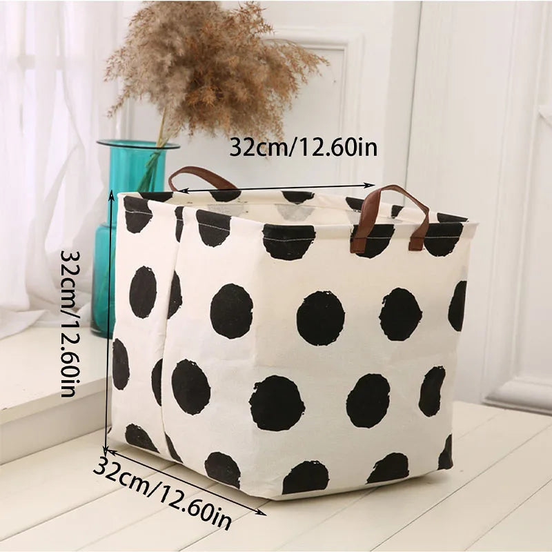 Panier de rangement pliable en lin, forme carrée (vue 5) - Nesty