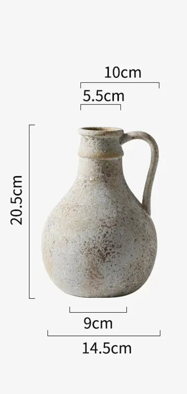 Vase en céramique style wabi-sabi pour fleurs séchées (vue 6) - Nesty