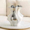 Vase en grès blanc à motif vagues 3D - Nesty (vue 5)