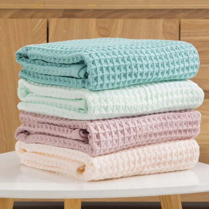 Serviette de bain en coton nid d'abeille — pour adultes et enfants - Nesty (vue 1)