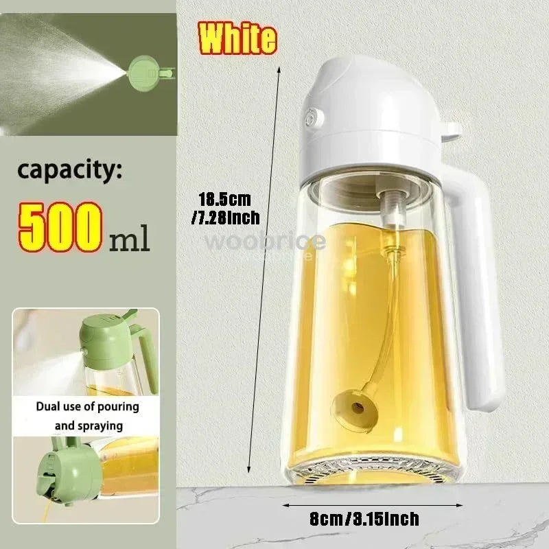 Flacon vaporisateur et verseur d'huile en verre, 500 ml - Nesty (vue 13)