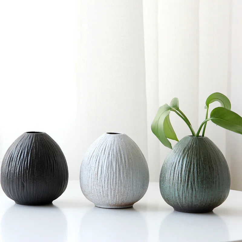 Vase en grès de style japonisant, décoration zen - Nesty (vue 4)