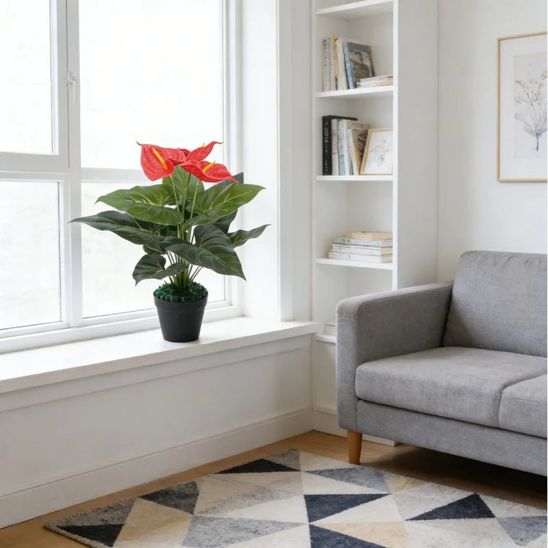 Plante artificielle décorative à fleurs, 45 cm avec éclairage - Nesty (vue 4)