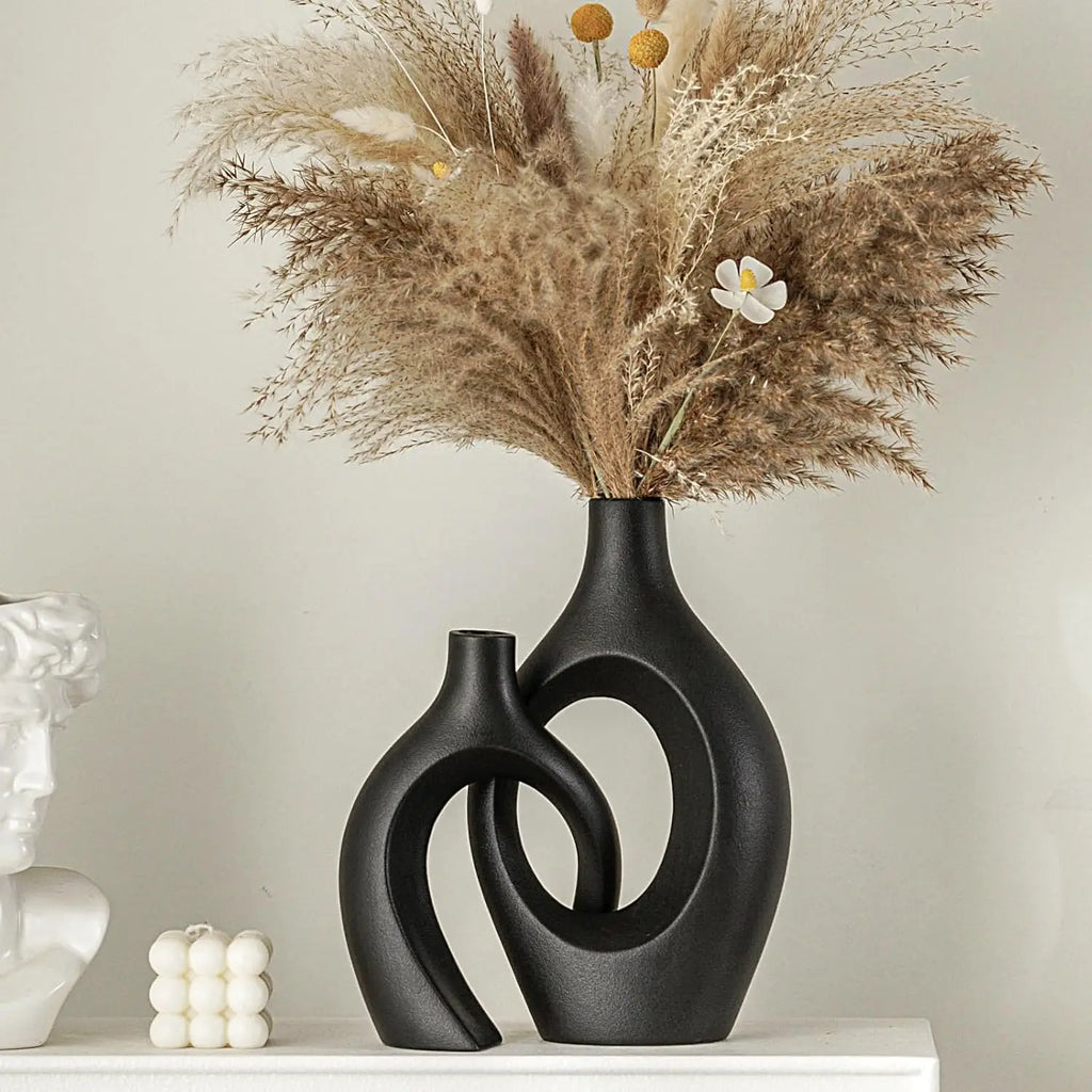 Set de vases imitation céramique — lot minimaliste (vue 8) - Nesty