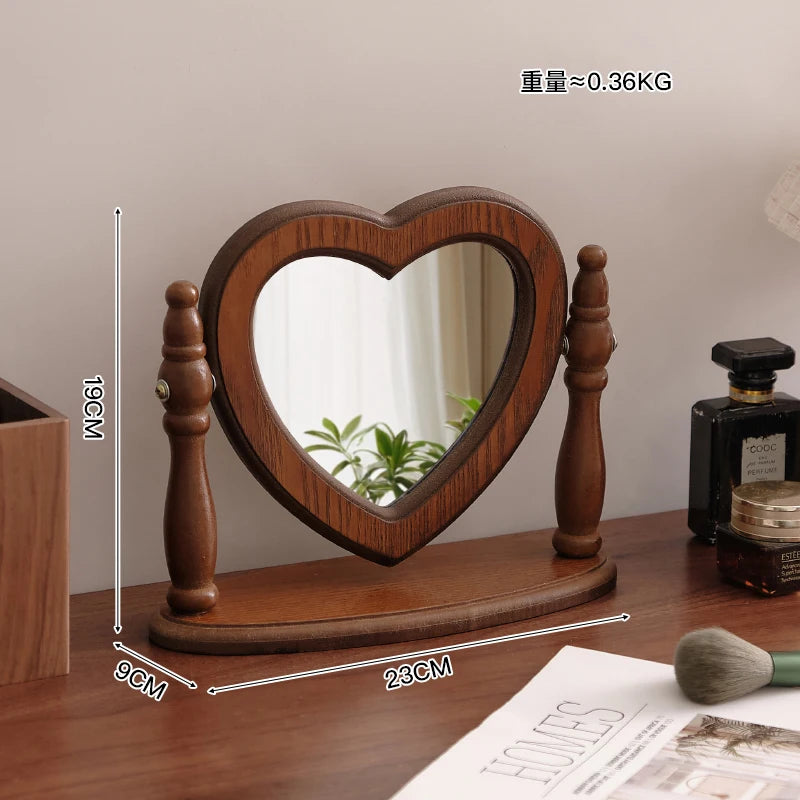 Miroir à poser en bois, forme cœur ou lapin (vue 7) - Nesty