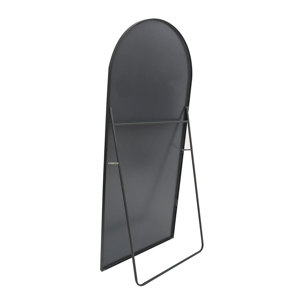 Miroir psyché cintré 162 x 53 cm — cadre en aluminium noir (vue 8) - Nesty
