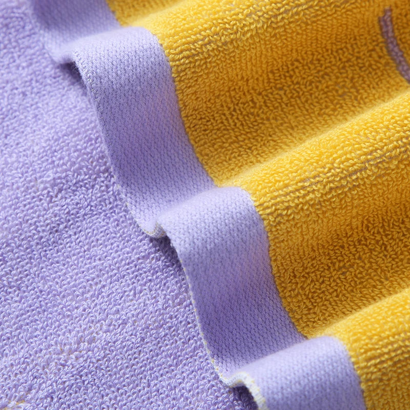 Serviette de bain en coton à motif ligné — grand format, pour toute la famille - Nesty (vue 6)
