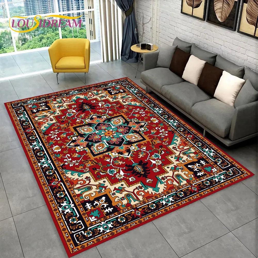 Tapis bohème multicolore pour salon et chambre - Nesty (vue 8)