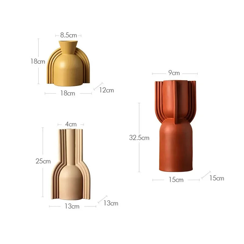 Vase en céramique — forme géométrique irrégulière nordique (vue 6) - Nesty