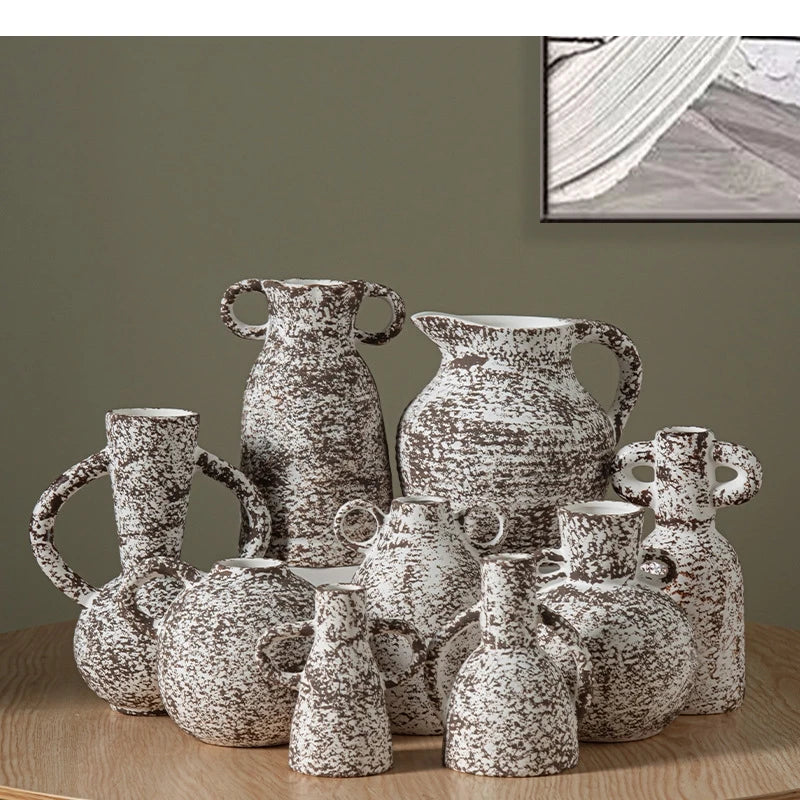 Vase en céramique motif tacheté, terrarium décoratif - Nesty (vue 1)