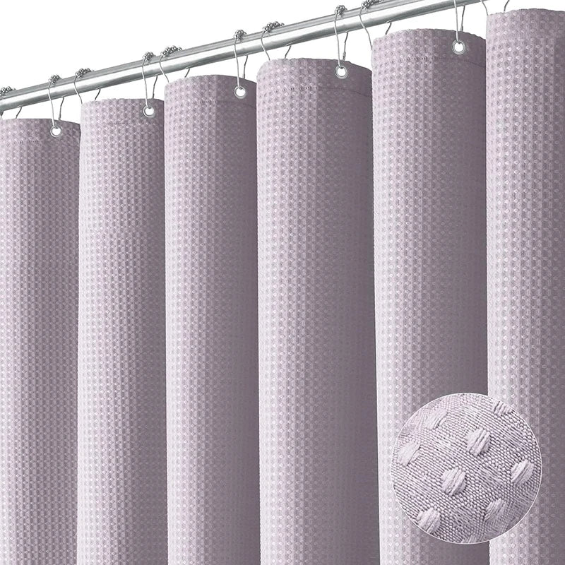 Rideau de douche gaufré opaque — cloison de douche avec crochets - Nesty (vue 25)