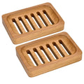 Duo de porte-savons en bambou — esprit rustique - Nesty (vue 1)