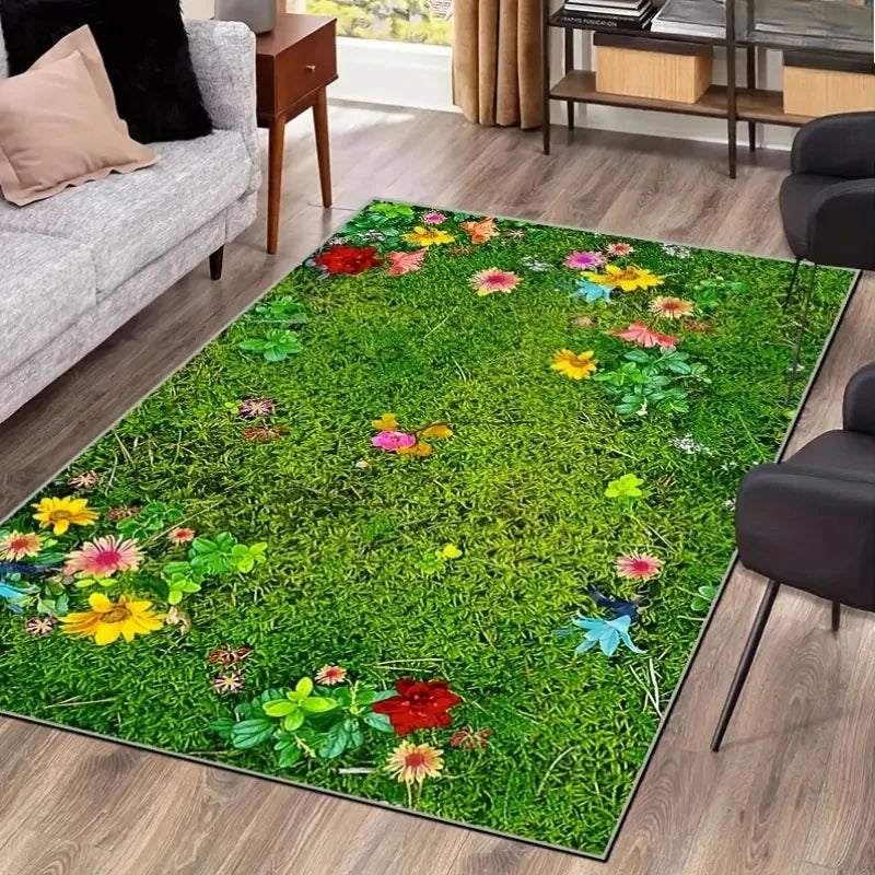 Tapis à motif marguerites pour chambre et salon Nesty (vue 5)