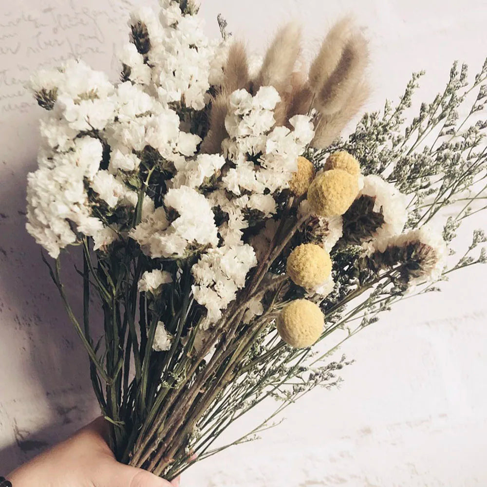 Bouquet de fleurs séchées naturelles, gypsophile lavande et eucalyptus (vue 10) - Nesty