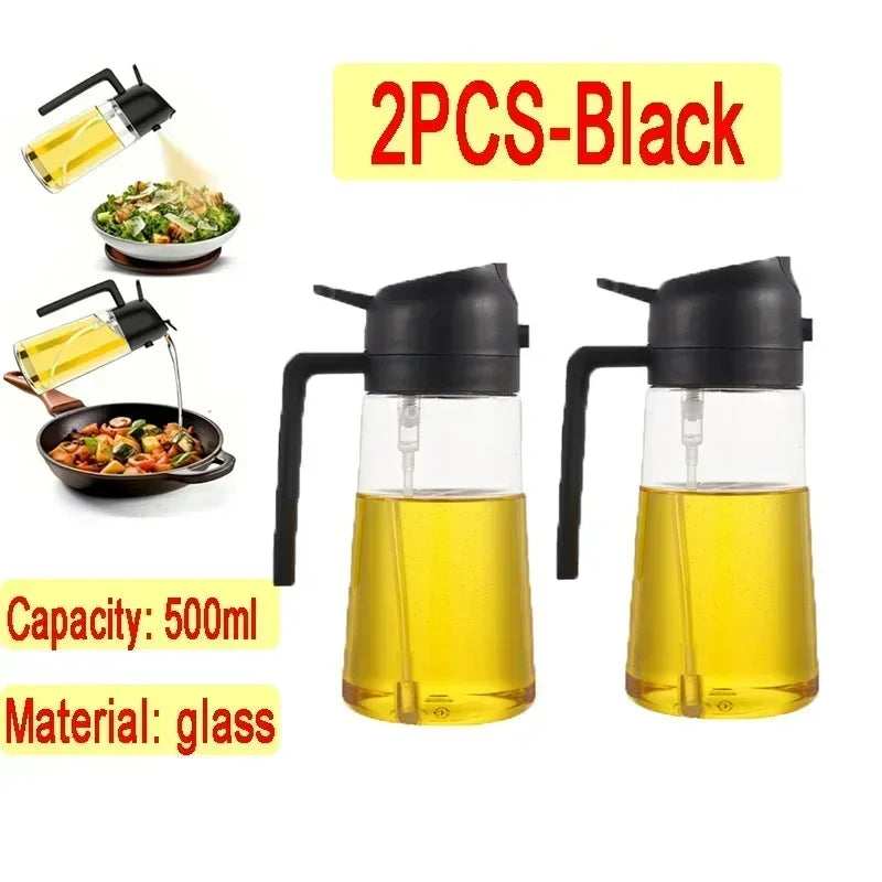 Flacon vaporisateur et verseur d'huile en verre, 500 ml - Nesty (vue 19)