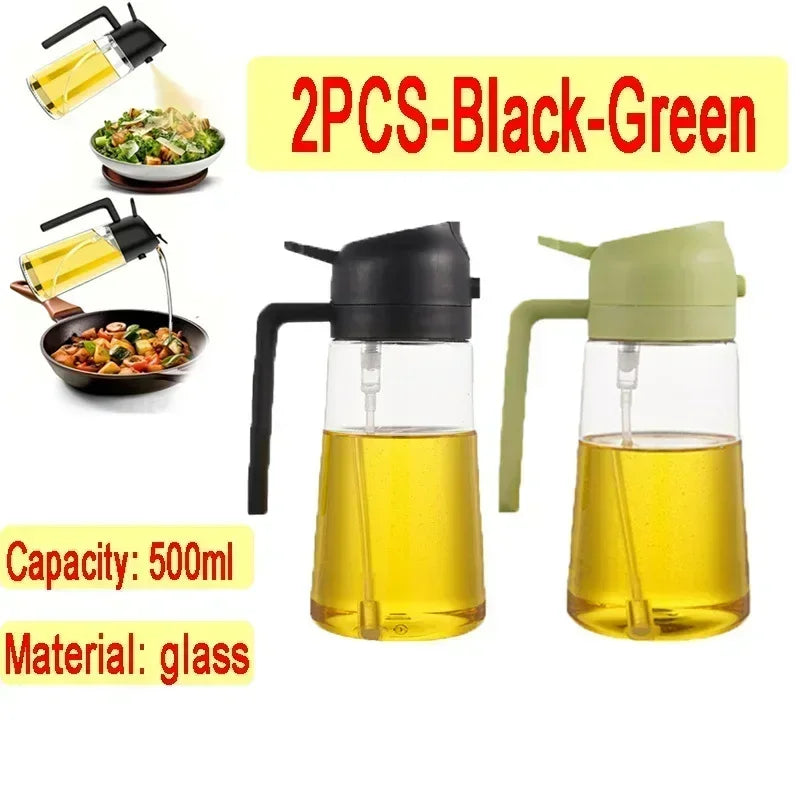 Flacon vaporisateur et verseur d'huile en verre, 500 ml - Nesty (vue 18)