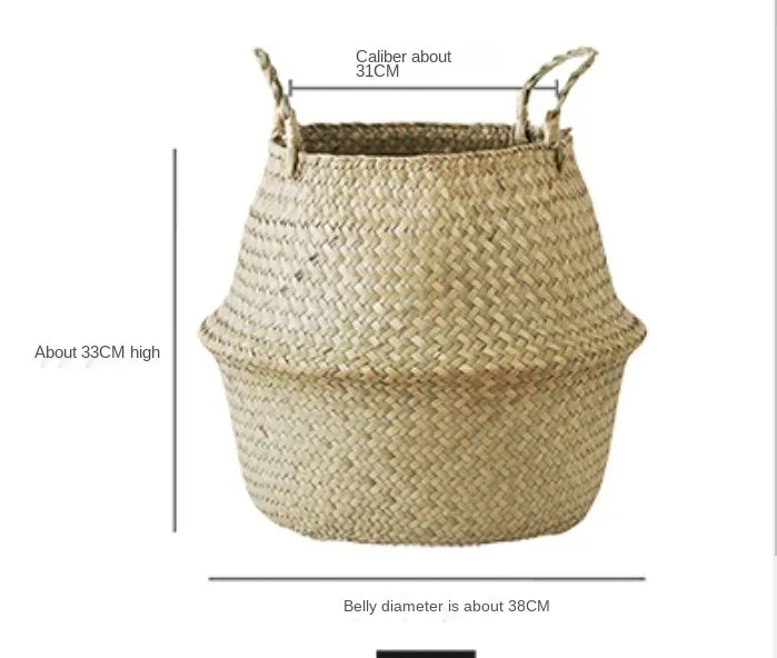 Panier en osier pour fleurs et linge, pot de jardin décoratif - Nesty (vue 12)