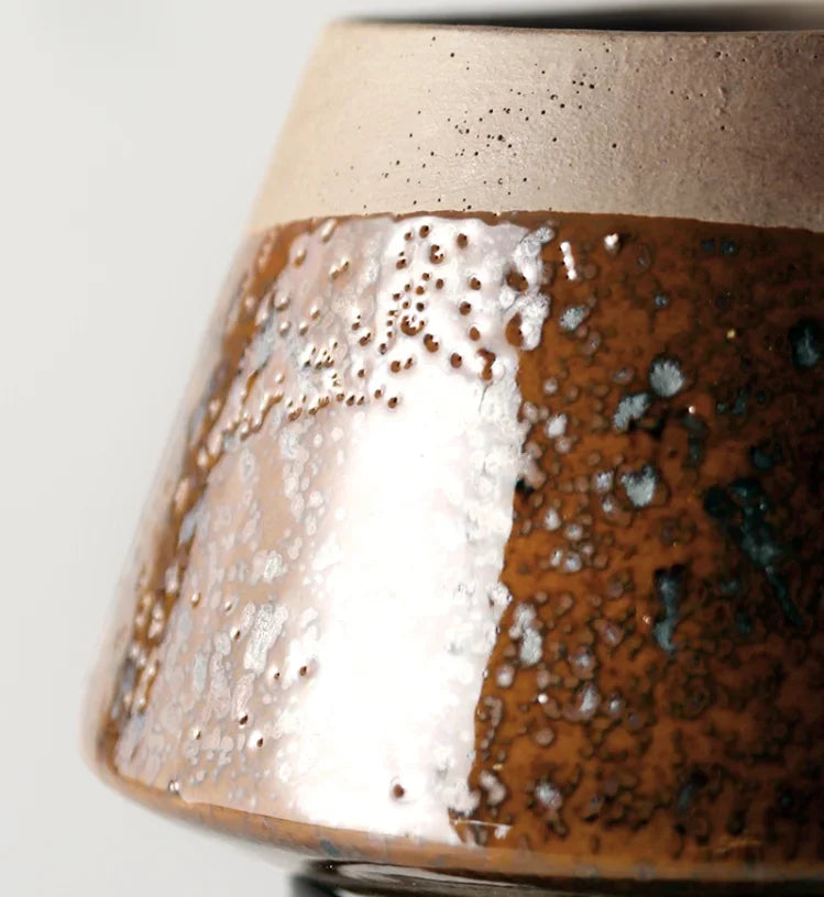 Vase en céramique bicolore — cadre en métal (vue 5) - Nesty
