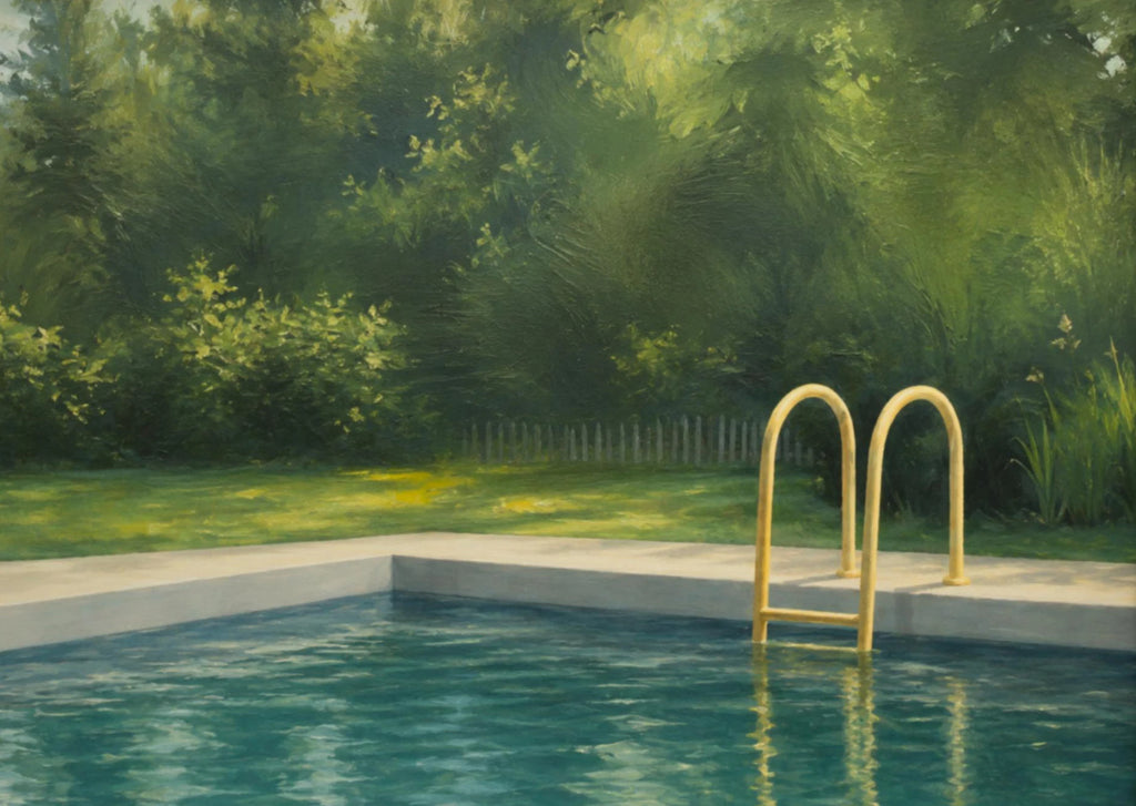 Toile imprimée nageuse et bassin Nesty - Art mural vert forêt (vue 7)