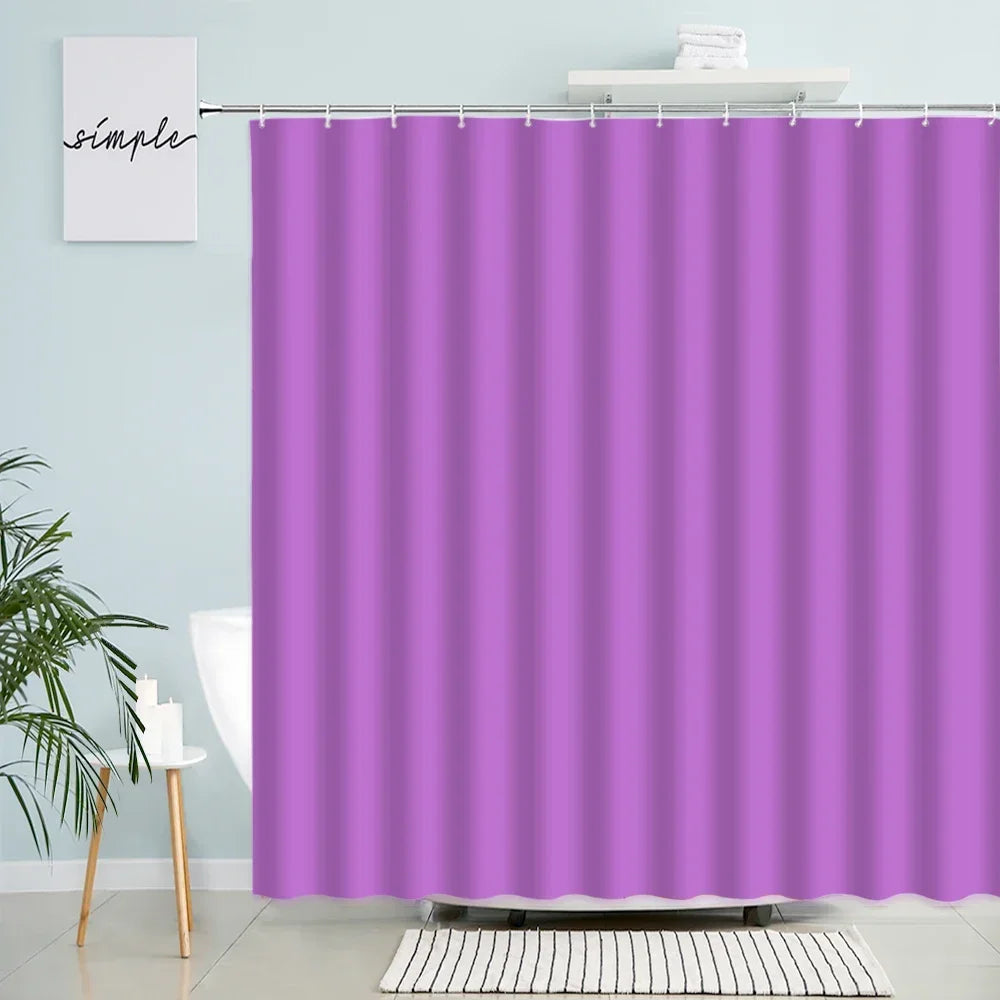 Rideau de douche rouge — teinte unie, fabrication imperméable - Nesty (vue 4)
