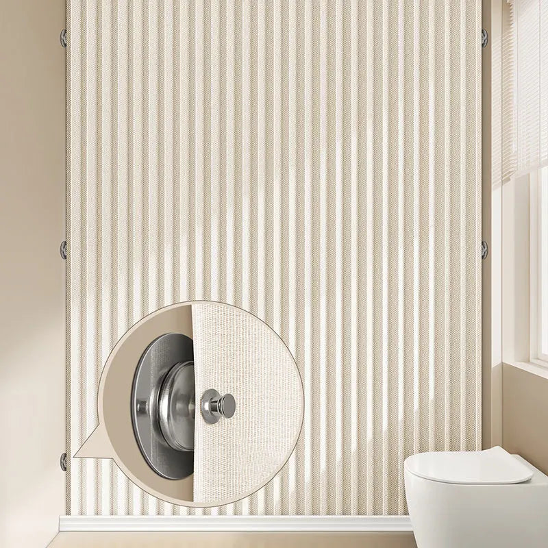 Rideau de douche pliable aimanté — cloison sans perçage - Nesty (vue 4)