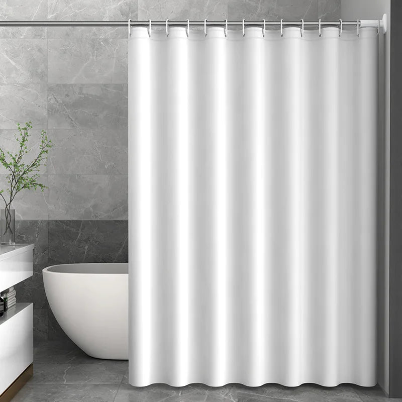 Rideau de douche blanc en PEVA — simple et facile d'entretien - Nesty (vue 1)