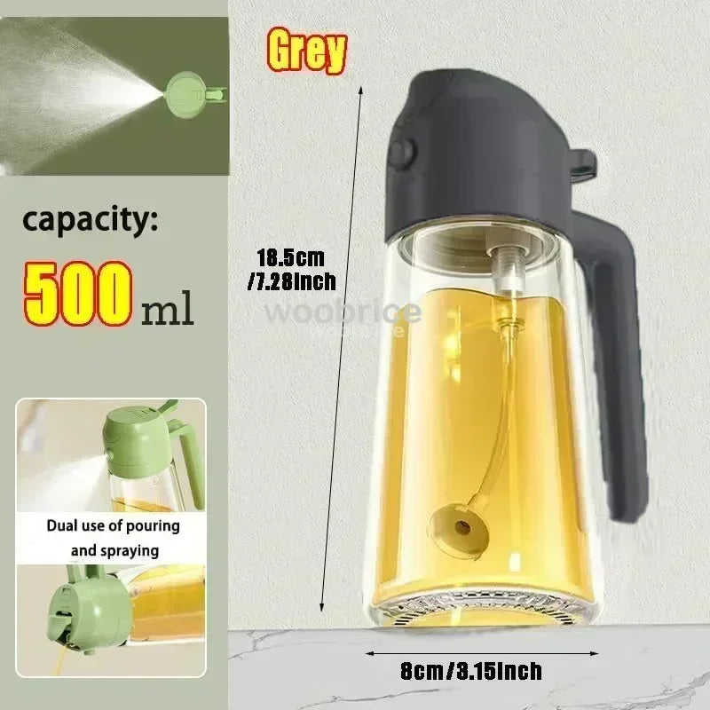 Flacon vaporisateur et verseur d'huile en verre, 500 ml - Nesty (vue 17)