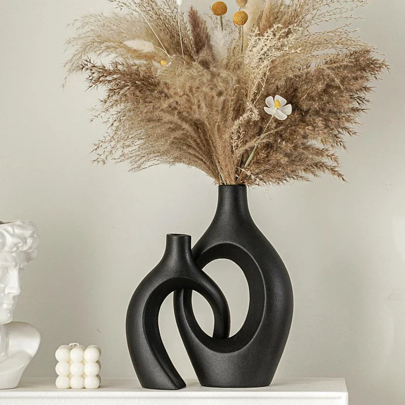Set de vases imitation céramique — lot minimaliste (vue 6) - Nesty