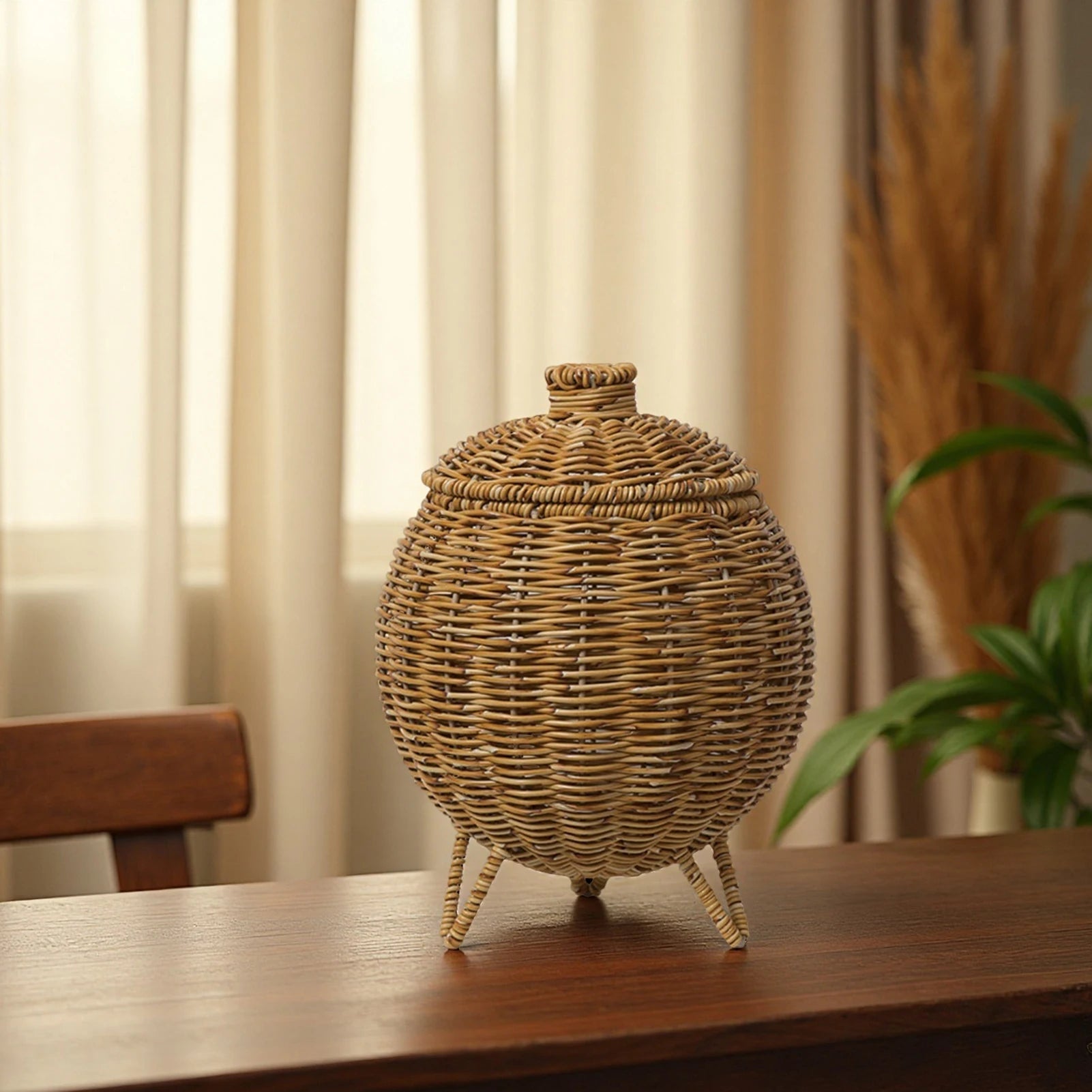Panier de rangement tressé effet rotin, pour bijoux et cosmétiques - Nesty (vue 4)