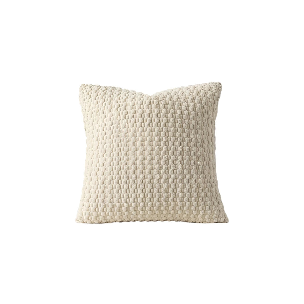 Housse de coussin réversible en velours côtelé Nesty - Carré, ton neutre (vue 9)
