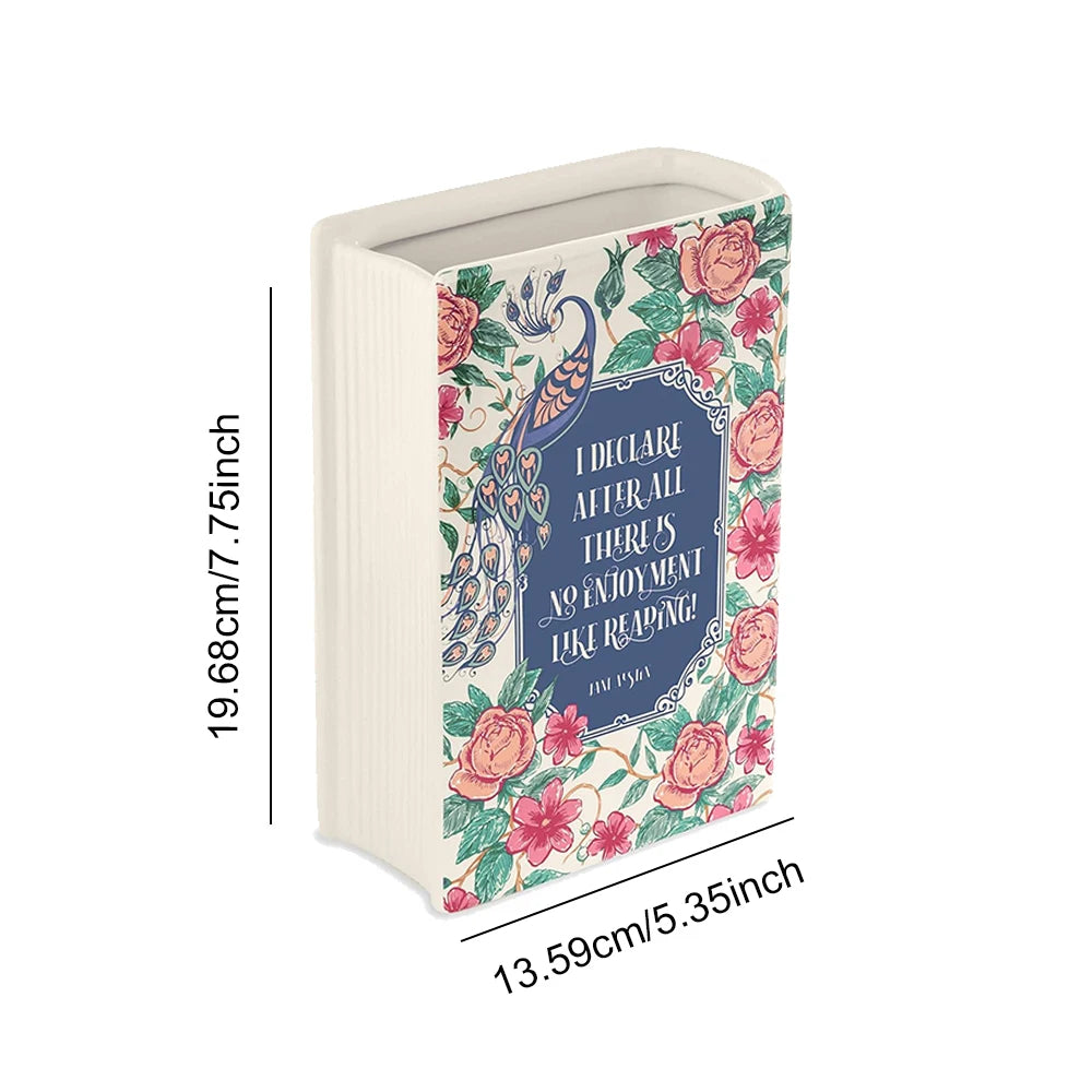 Vase en céramique en forme de livre — décoration pour bibliothèque (vue 10) - Nesty