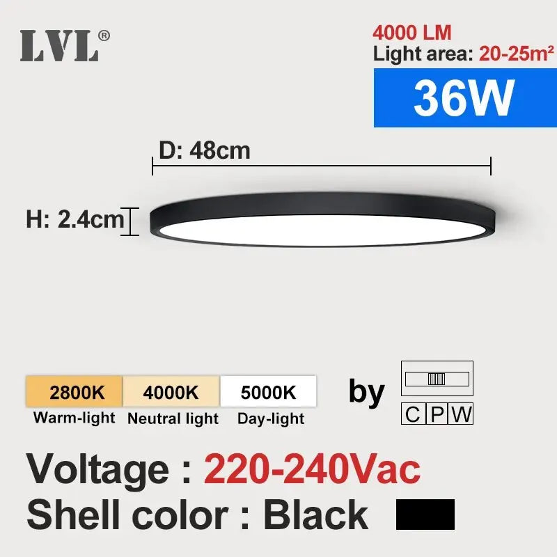 Plafonnier LED bois et blanc Nesty - 3 températures de lumière (vue 8)