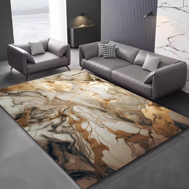 Tapis à motif géométrique sans peluches pour salon Nesty (vue 14)