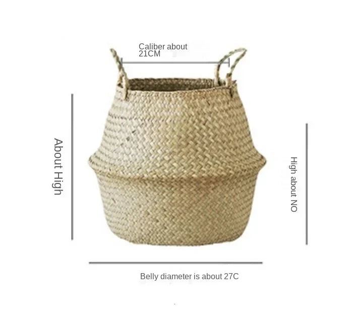 Panier en osier pour fleurs et linge, pot de jardin décoratif - Nesty (vue 10)