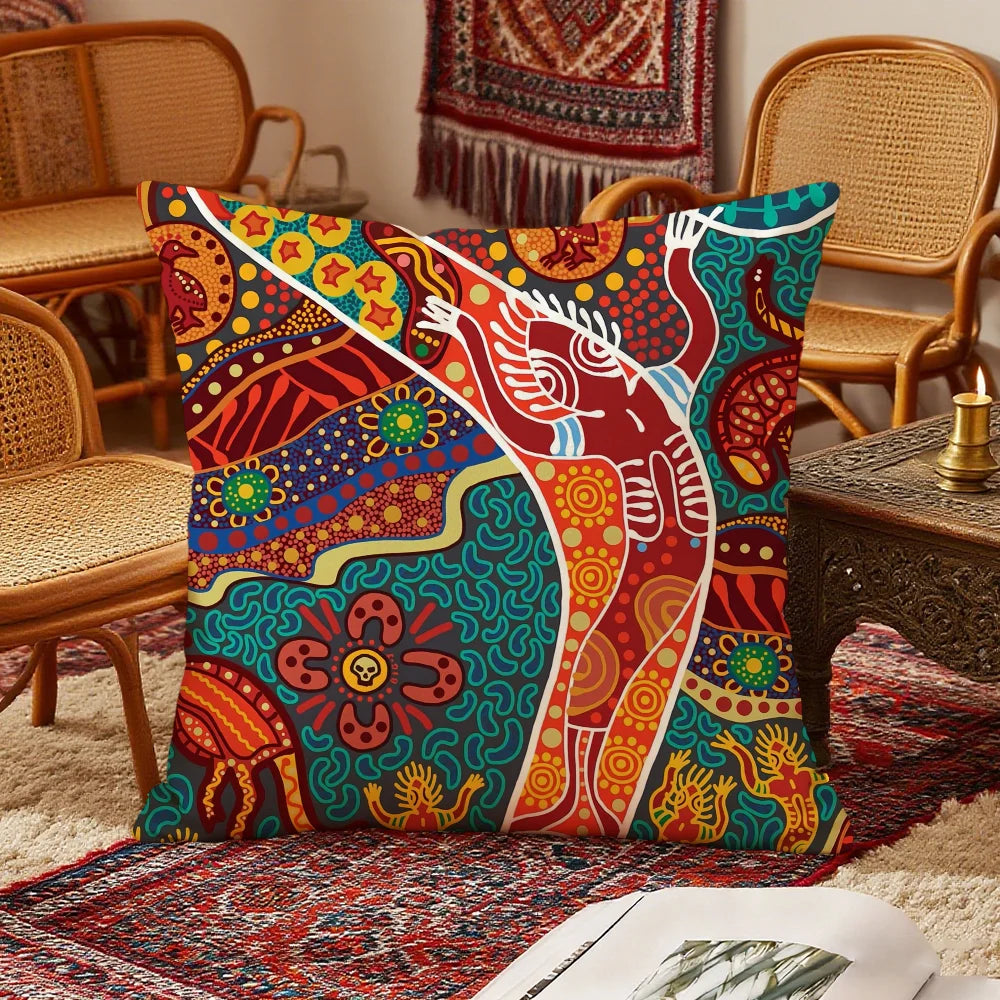 Housse de coussin à motifs ethniques Nesty - Avec fermeture éclair (vue 8)