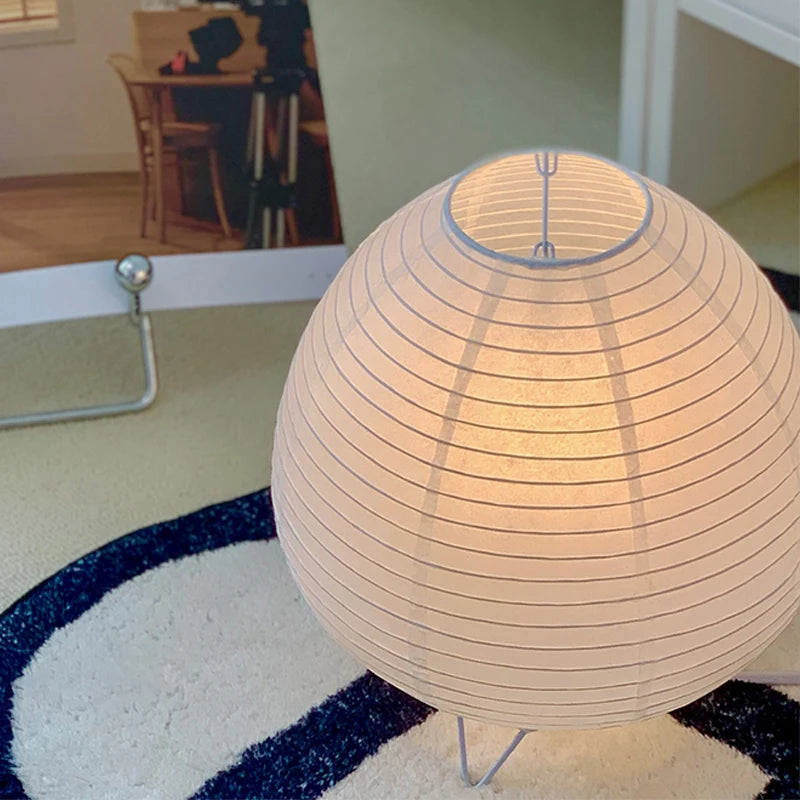Lampe de table nordique Nesty - Éclairage wabi-sabi en papier de riz (vue 5)