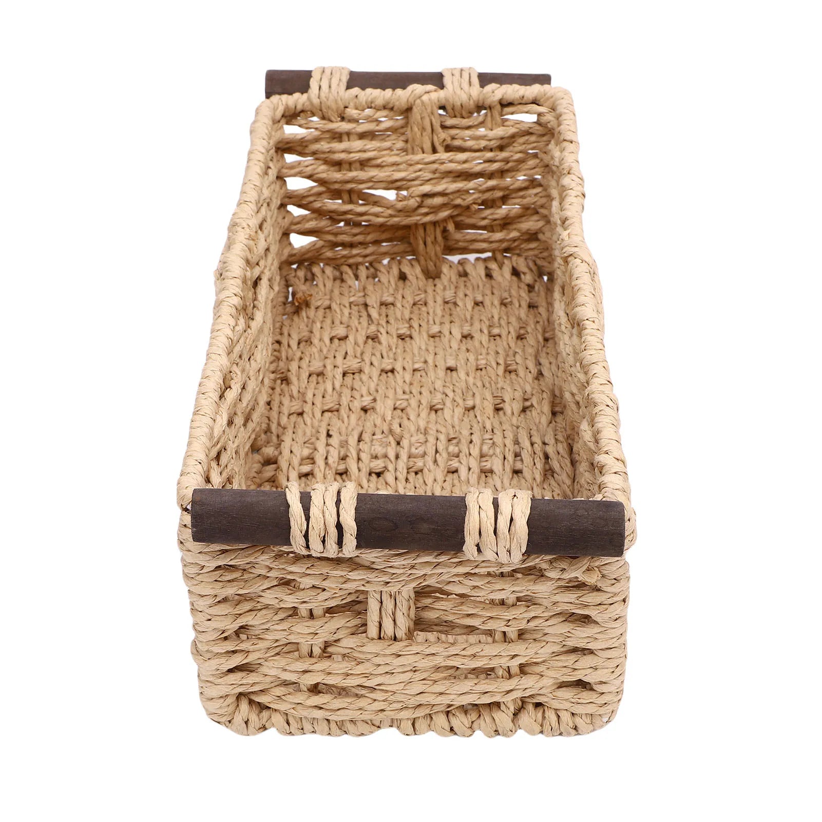 Panier de rangement tressé en corde de papier, 35x15x10cm - Nesty (vue 2)
