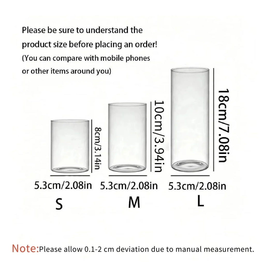 Vase cylindrique en verre transparent, multi-usage (vue 6) - Nesty