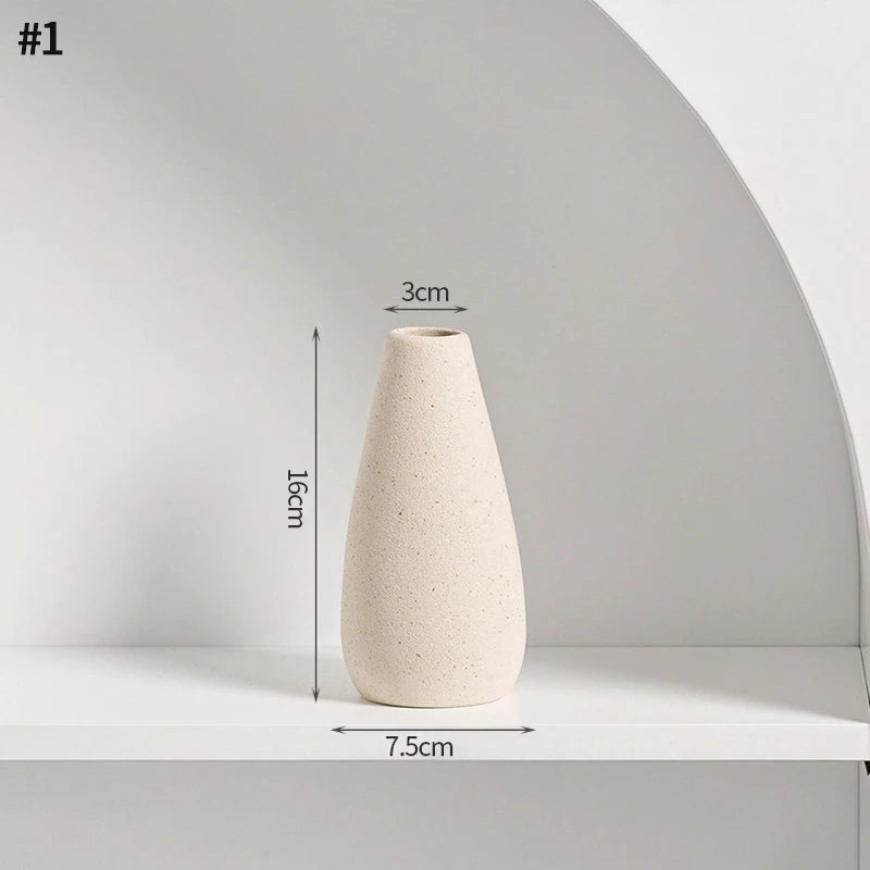 Vase en céramique blanc, style nordique épuré - Nesty (vue 28)