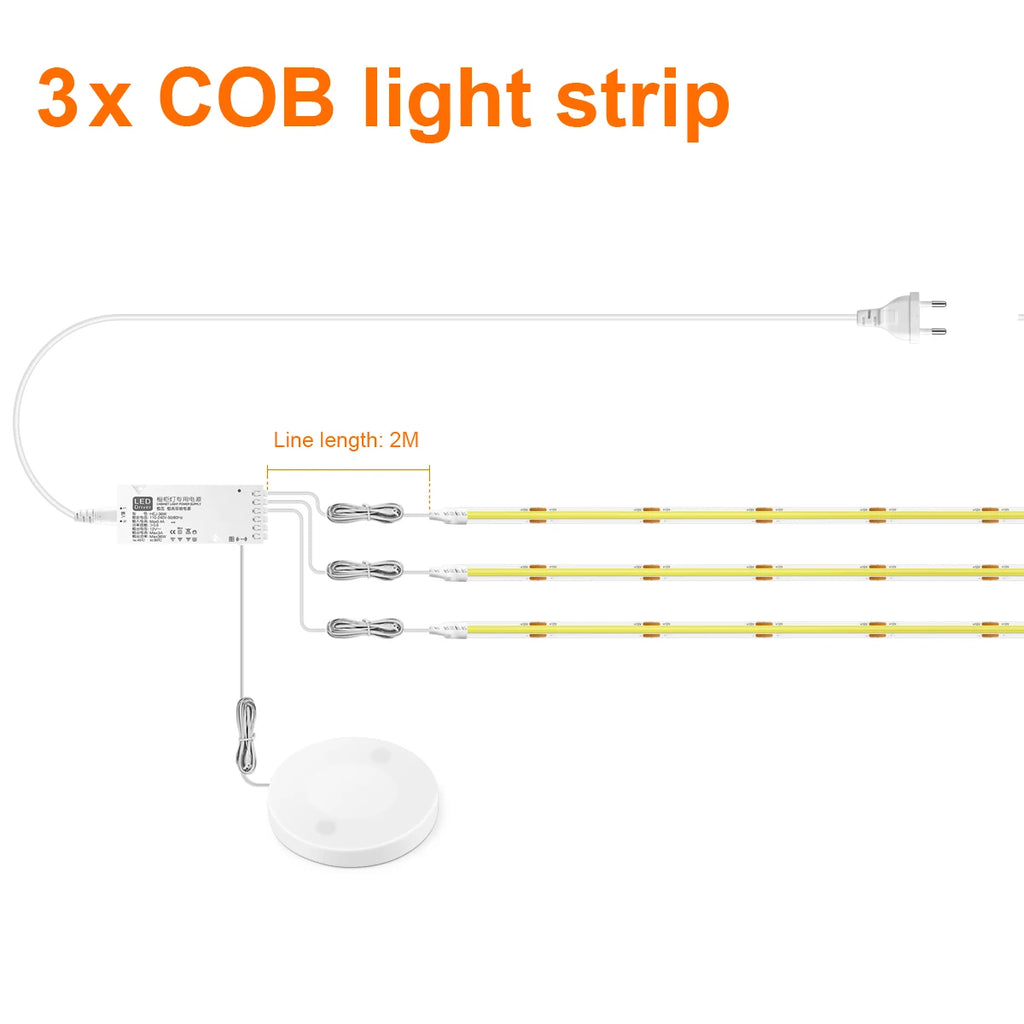 Ruban LED tactile pour dressing et cuisine Nesty - Variateur à effleurement, sans perçage (vue 11)