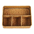 Panier de rangement rectangulaire en jonc de mer tressé - Nesty (vue 7)