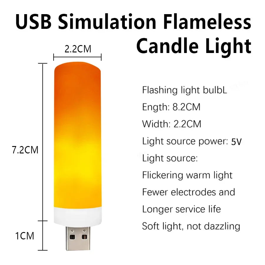 Ampoule LED effet flamme Nesty - Lumière USB pour ambiance cosy (vue 6)