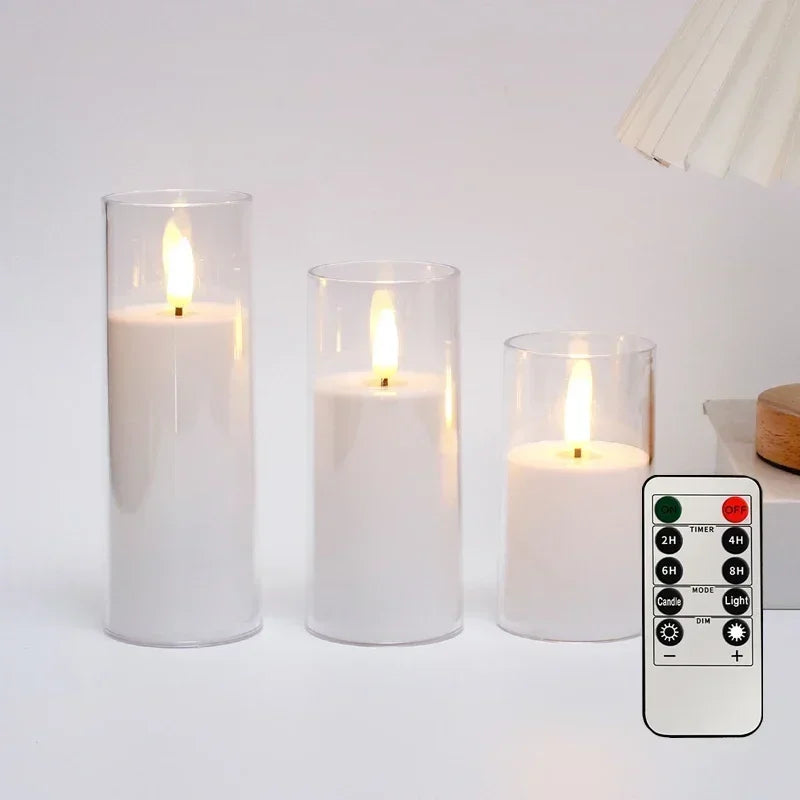 Bougie LED acrylique sans flamme Nesty - Télécommande et minuterie (vue 11)