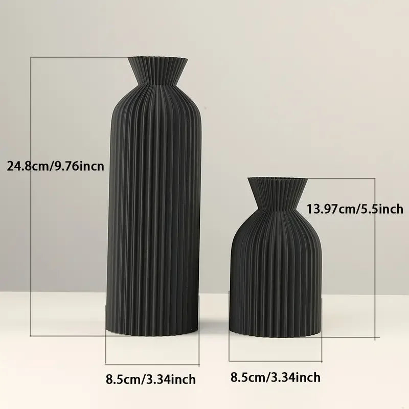 Vase noir en plastique, esprit bohème (vue 8) - Nesty