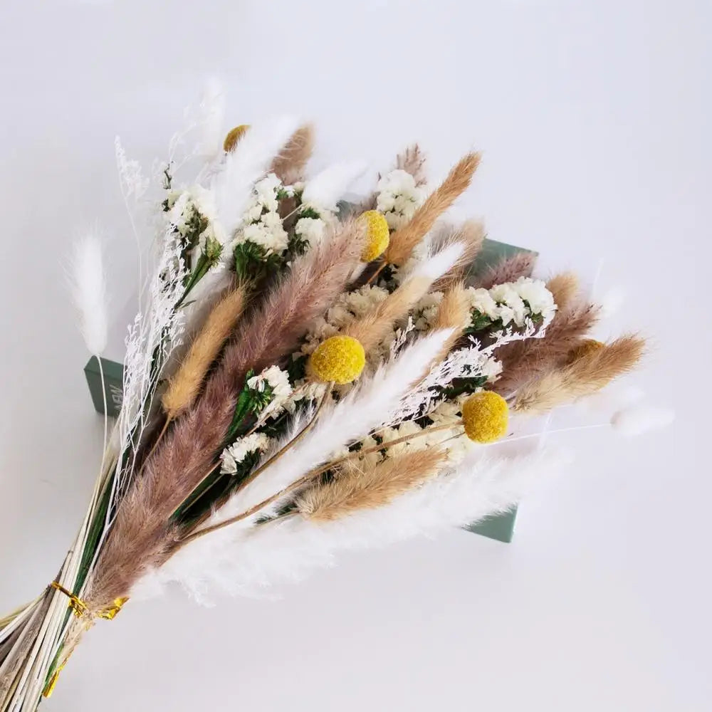 Bouquet de fleurs séchées naturelles, gypsophile lavande et eucalyptus (vue 8) - Nesty