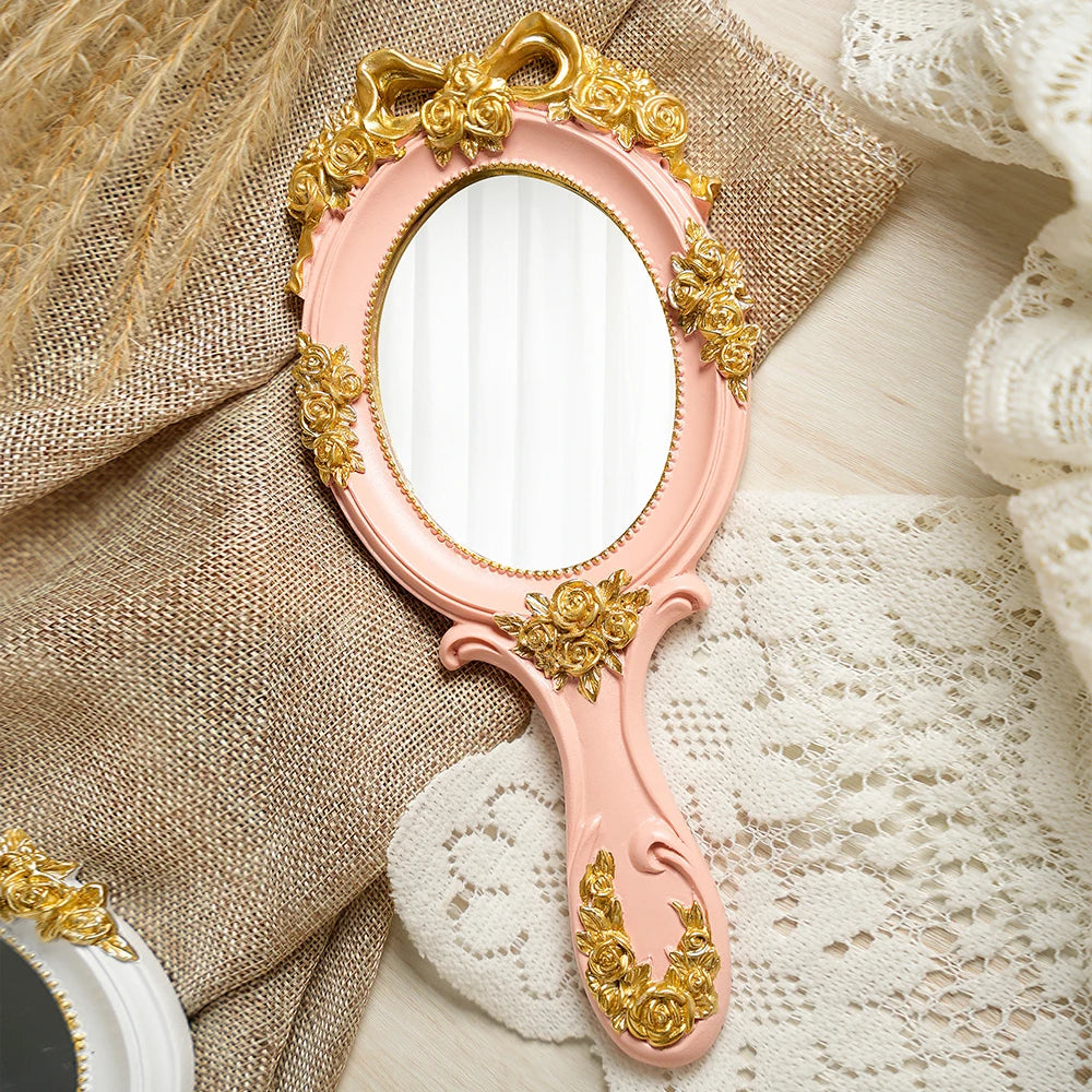Miroir à main baroque en résine — style rétro (vue 5) - Nesty