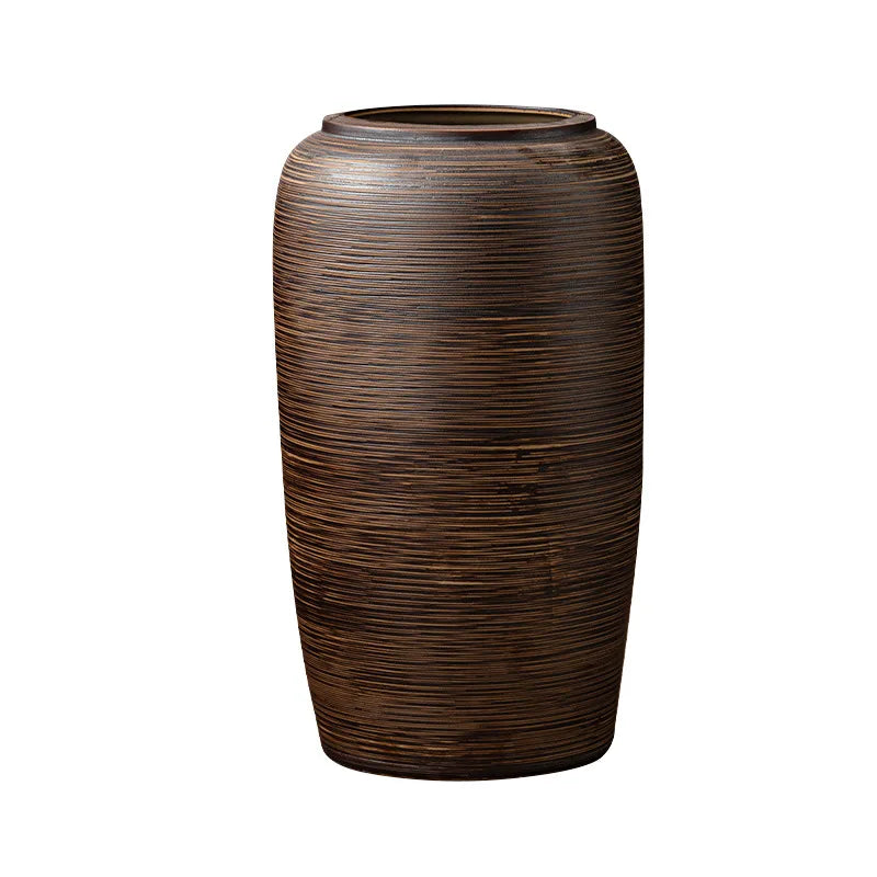 Grand vase en céramique sur pied, style asiatique - Nesty (vue 5)