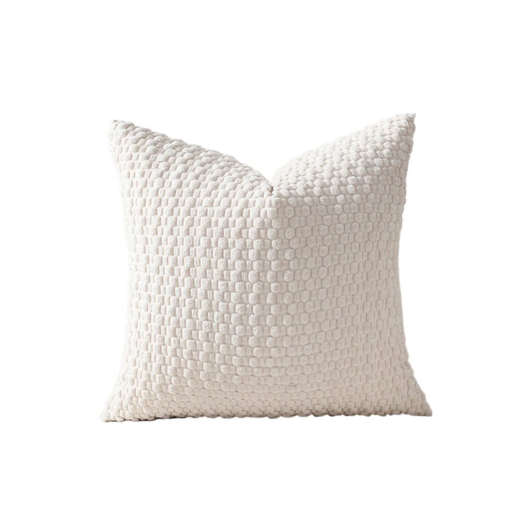 Housse de coussin réversible en velours côtelé Nesty - Carré, ton neutre (vue 12)