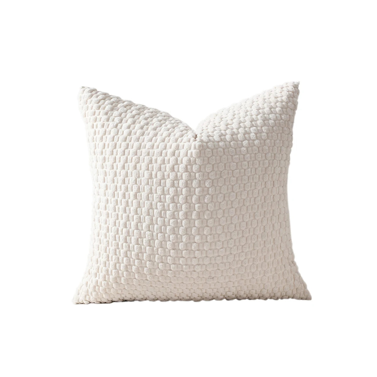 Housse de coussin réversible en velours côtelé Nesty - Carré, ton neutre (vue 12)