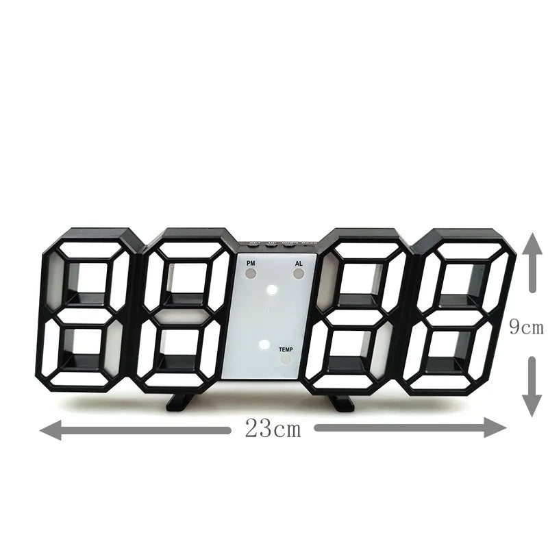 Horloge murale LED digitale Nesty - Horloge connectée USB avec température (vue 5)